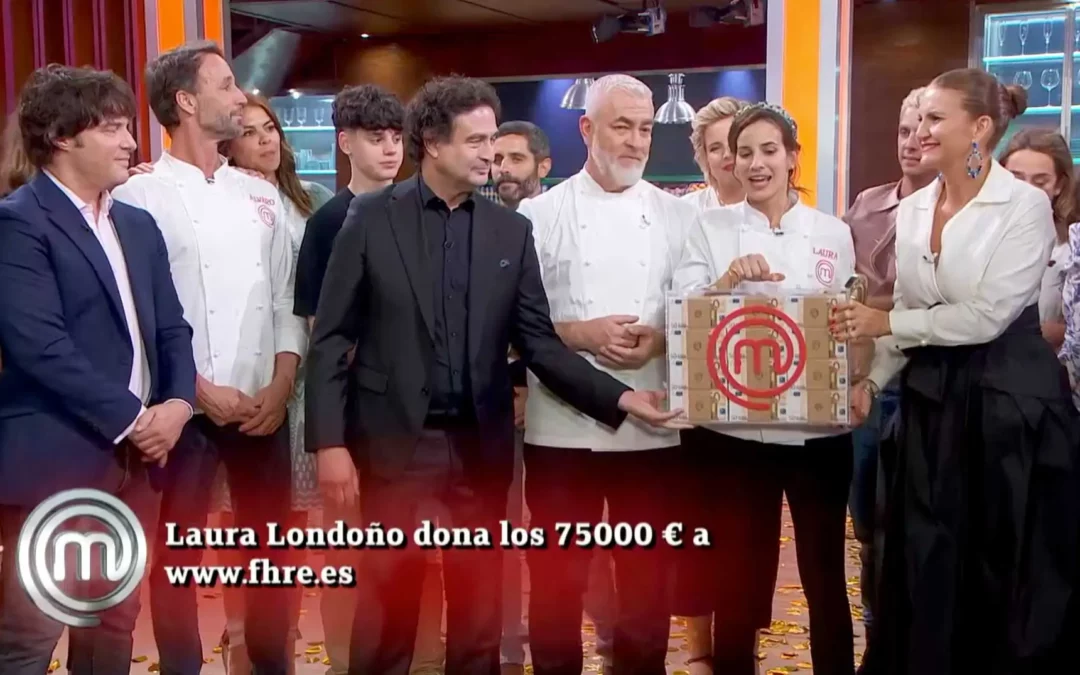 Laura Londoño, Actriz Colombiana, dona el premio de MasterChef Celebrity a la Lucha contra el Hambre en Colombia a través de Nuestra FHRE
